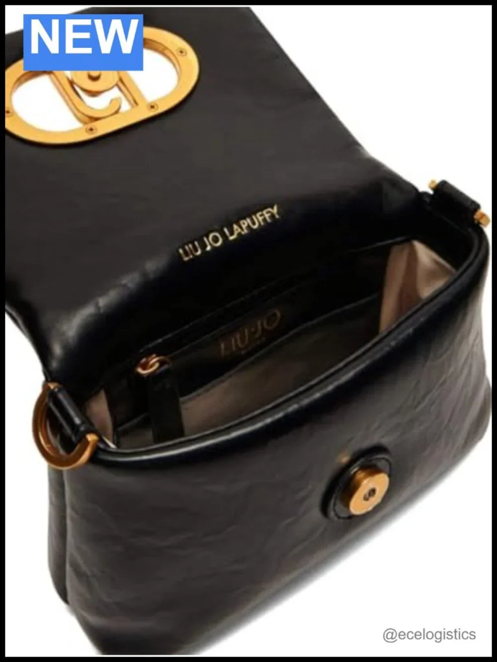 Liu Jo Women's Crossbody Satchel Handbag Black Polyurethane
